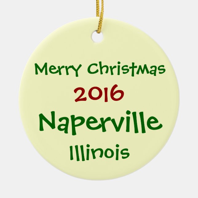 NOUVEL ORNEMENT 2016 DE NOËL DE NAPERVILLE (Devant)