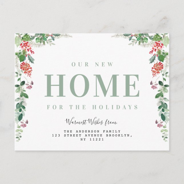 Nouvelle Accueil fêtes de Noël faire-part Carte po (Devant)