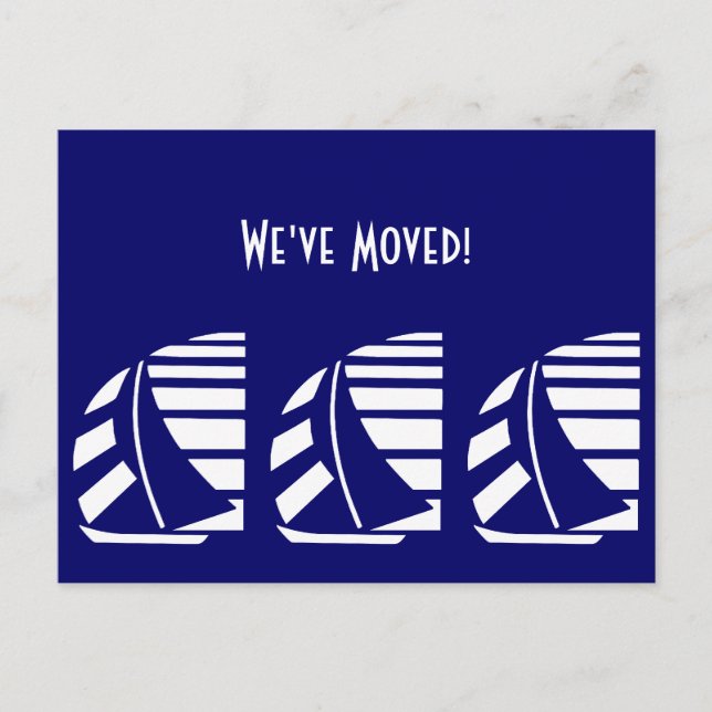 Nouvelle adresse Blue White Racing Voiliers Carte  (Devant)