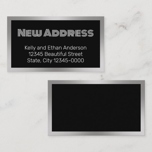 Nouvelle adresse Carte de Faire-part de déplacemen (Devant / Derrière)