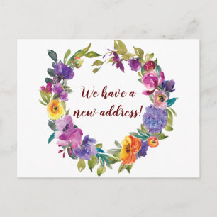 nouvelle adresse carte postale de couronne florale