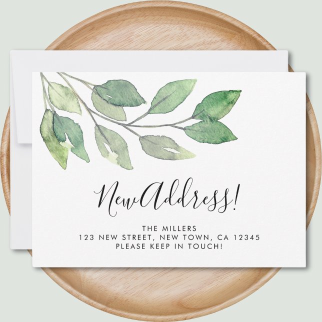 Nouvelle adresse Faire-part de déplacement de verd (Créateur téléchargé)