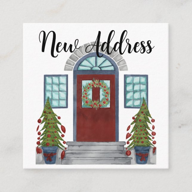 Nouvelle adresse Maison de Noël Carte de fermeture (Devant)