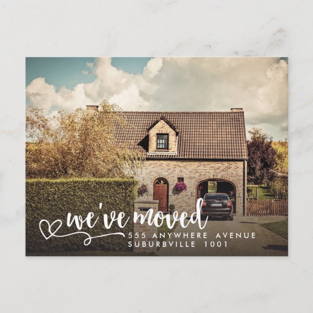 Nouvelle adresse Moving House Home Photo Carte pos (Devant)