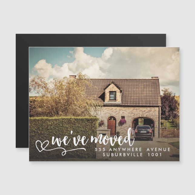 Nouvelle adresse Moving House Home Photo Magnet (Devant / Derrière)