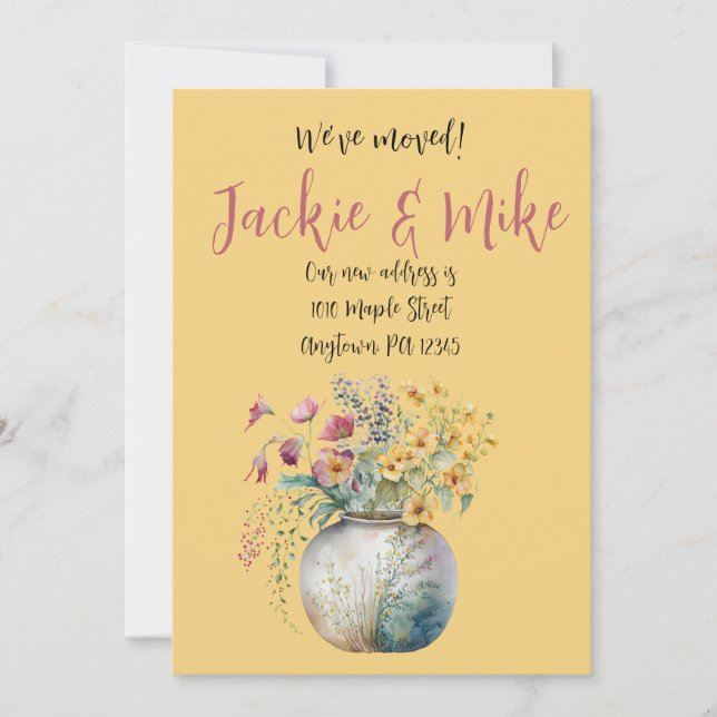 Nouvelle adresse, nouvelle maison, faire-part de r (Devant)