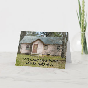 Nouvelle adresse rose - Drôle carte de changement 