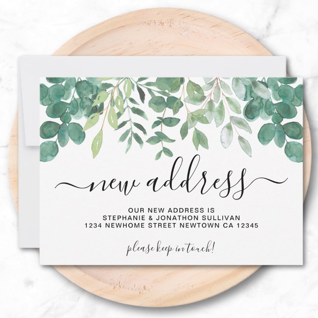 Nouvelle adresse verdoyante Moving Faire-part (Créateur téléchargé)