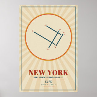 Nouvelle affiche de carte de piste de l'aéroport N