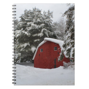 Nouvelle-Angleterre Grange dans le Carnet d'hiver