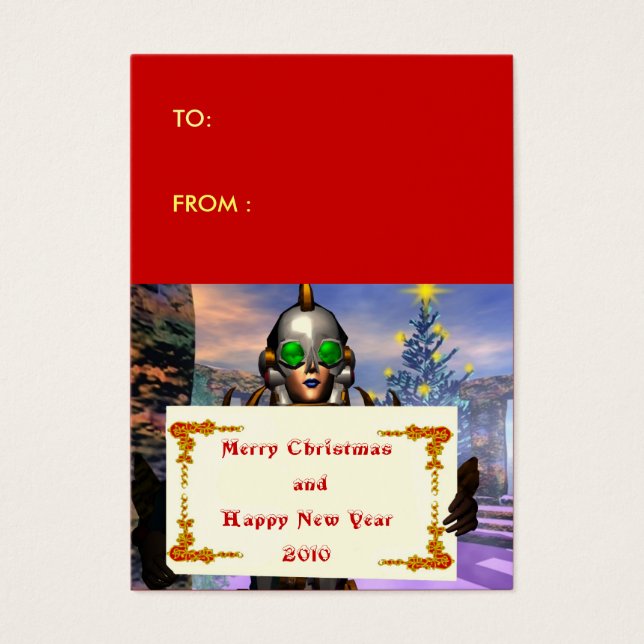 NOUVELLE ANNÉE DE LA VEILLE D'UN CYBORG étiquette  (Devant)