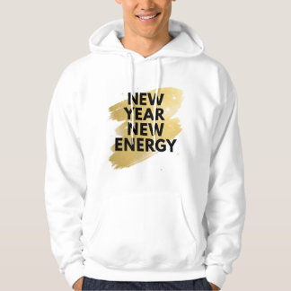 Nouvelle Année Nouvelle Énergie Sweat à Capuche Bl