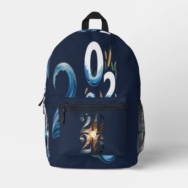 Nouvelle année, nouvelle paix bedruckter rucksack (Vorderseite)
