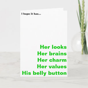 Nouvelle carte bébé amusante - Garçon ou fille