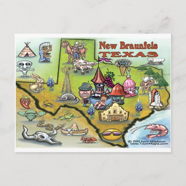 Nouvelle carte Braunfels TEXAS (Devant)