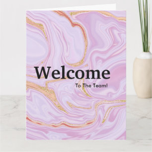 Nouvelle carte d'aquarelle d'accueil des employés