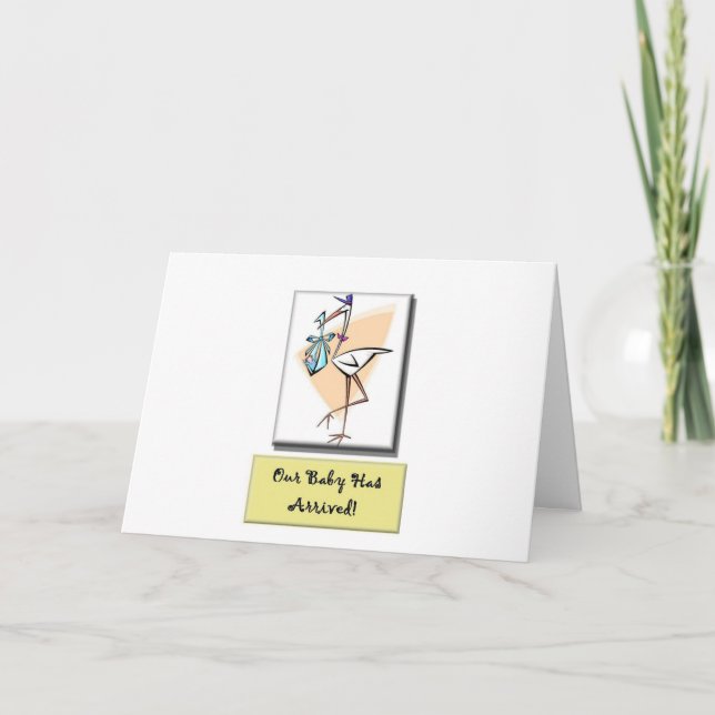 Nouvelle carte d'arrivée pour bébés (Devant)