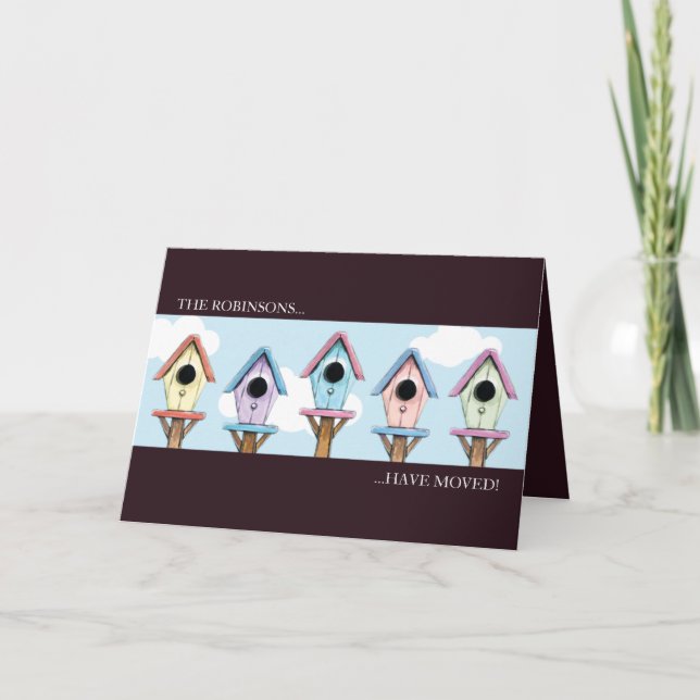 Nouvelle carte de faire-part d'adresse des (Devant)