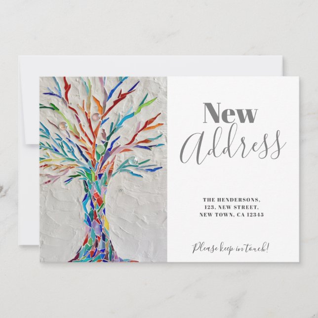 Nouvelle carte de Faire-part de déplacement d'adre (Devant)