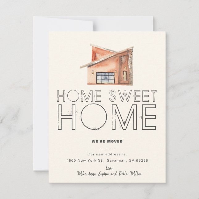 Nouvelle carte de Faire-part mobile Sweet Home Typ (Devant)
