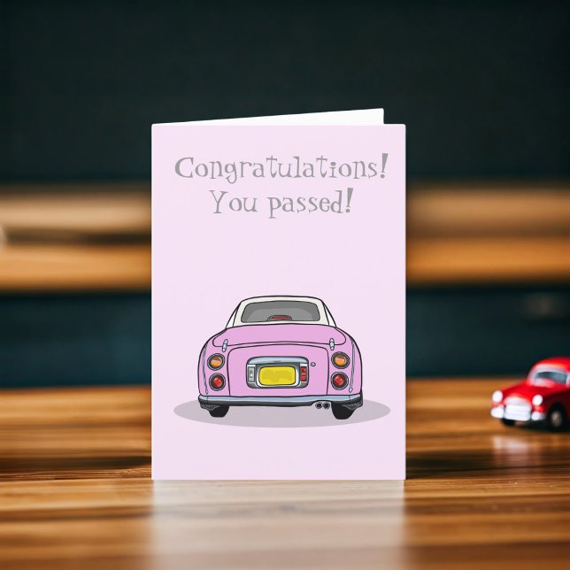 Nouvelle carte de félicitations pour le test de co (Congrats on passing your Driving Test! )