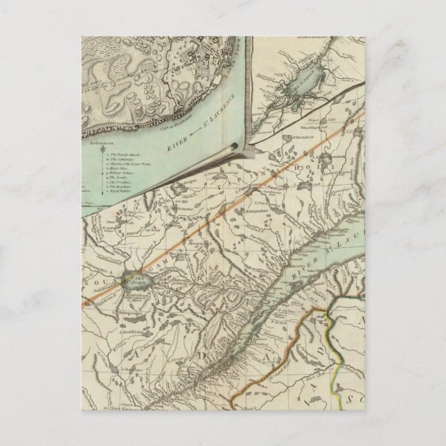 Nouvelle carte de la province de Québec (Devant)