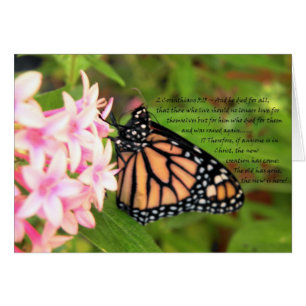 Nouvelle carte de papillon chrétien de création
