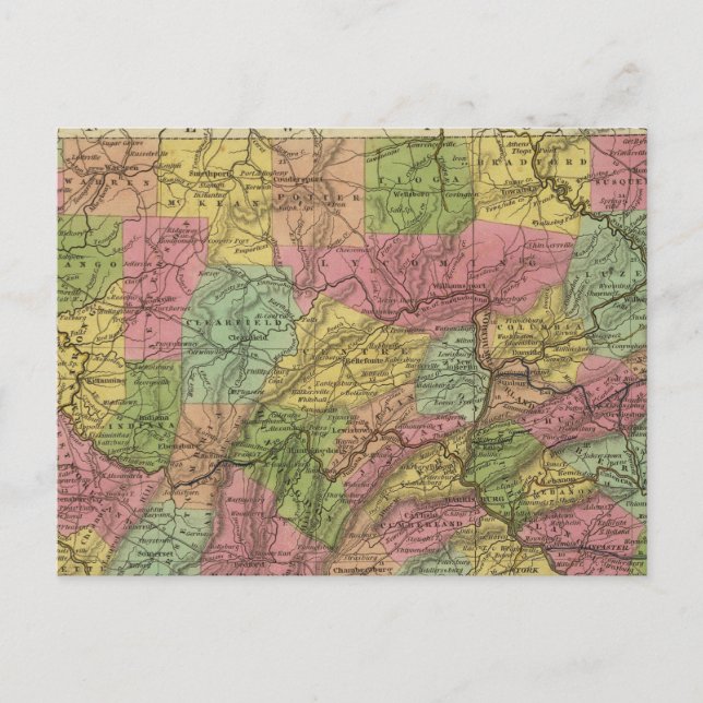 Nouvelle Carte De Pennsylvanie (Devant)