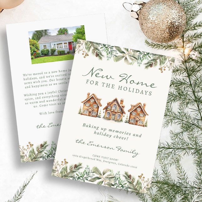 Nouvelle carte de vacances photo à domicile (New Home Photo Holiday Card
)