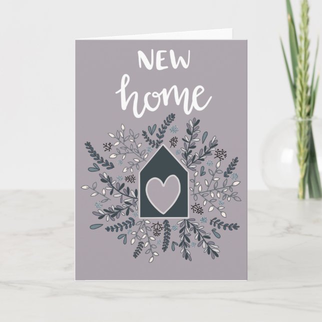 Nouvelle carte de voeux botanique à domicile (Devant)