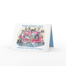 Nouvelle carte de vœux drôle de fête des mères pou