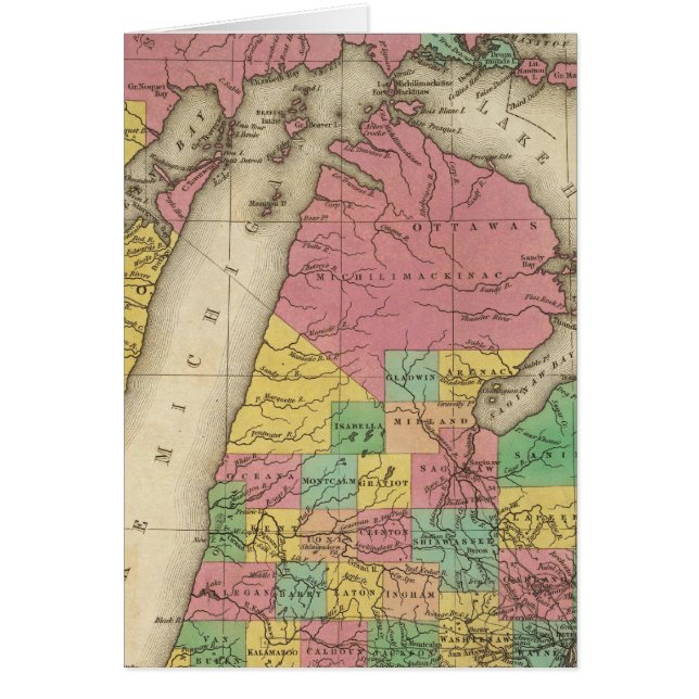 Nouvelle Carte Du Michigan (Devant)