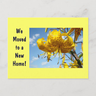 Nouvelle carte postale d'adresse Déplacée vers les