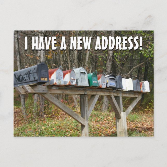 Nouvelle Carte Postale de Changement d'Adresse (Devant)