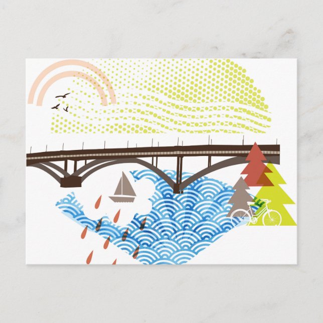 Nouvelle carte postale Sellwood Bridge Portland (Devant)