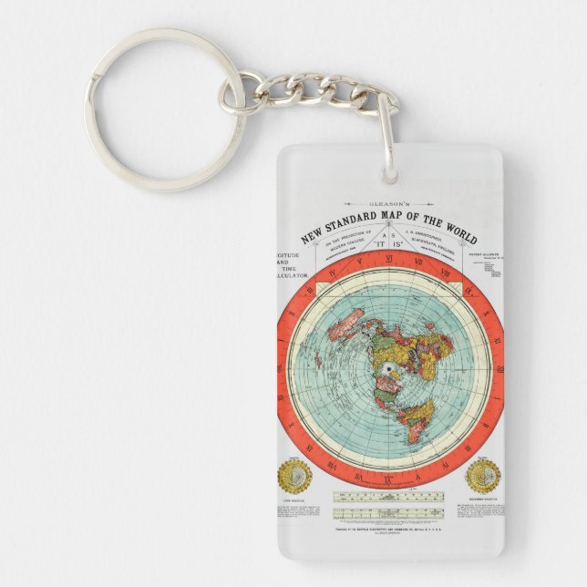 Nouvelle carte standard du monde Terre plate Terre (Devant)
