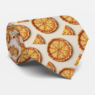 Nouvelle cravate à motif pizza au fromage Motif