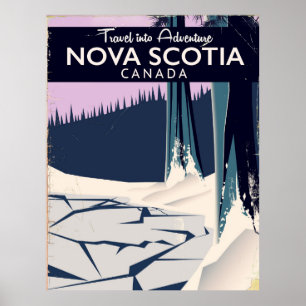 Nouvelle-Écosse, affiche de voyage de vacances du 