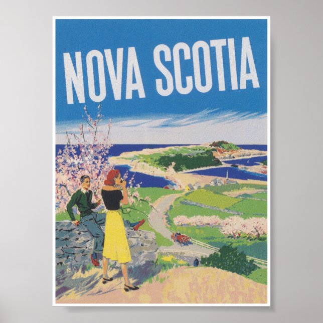Nouvelle-Écosse Canada Poster Vintage voyage (Devant)