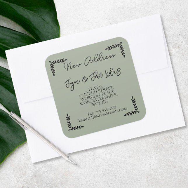 Nouvelle étiquette d'adresse Changement d'étiquett (Créateur téléchargé)