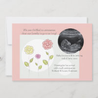 Nouvelle Faire-part de grossesse en rose