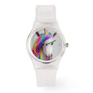Nouvelle fille colorée Montre Unicorne