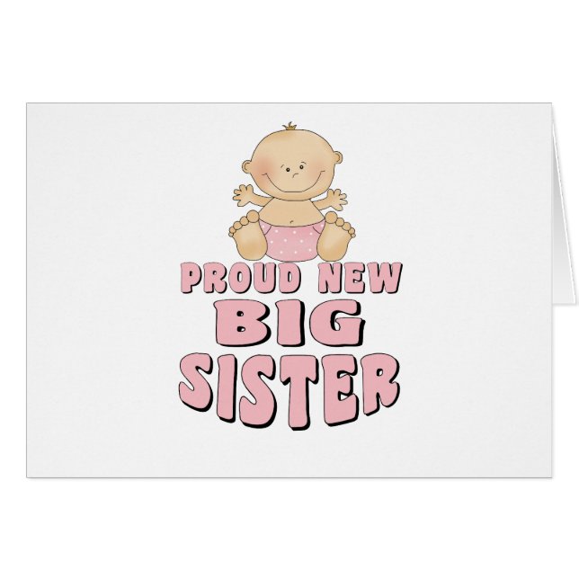 Nouvelle fille fière de grande soeur (Devant horizontal)