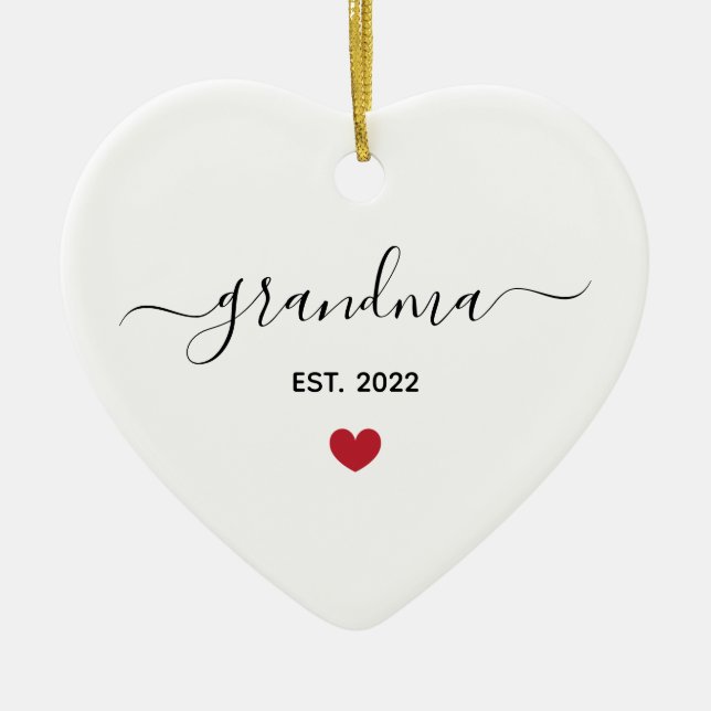 Nouvelle grand-mère "année est" ornement céramique (Devant)