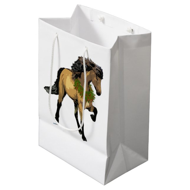 Nouvelle Icelandic Weihnachten Mittlere Geschenktüte (Vorderseite Schrägansicht)