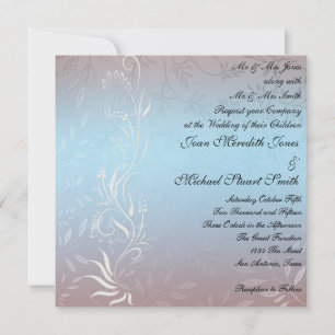 Nouvelle invitation de mariage bleue