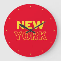Nouvelle lettre de New York Horloge grande