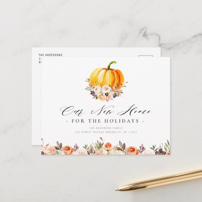 NOUVELLE MAISON DE VACANCES, carte de vœux de reme (Devant/Arrière en situation)