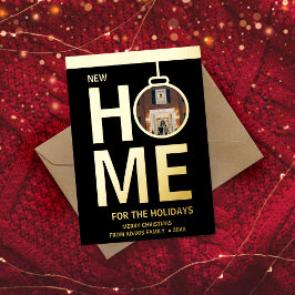 Nouvelle maison Fêtes Noël Élégant Carte photo
