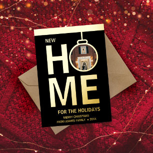 Nouvelle maison Fêtes Noël Élégant Carte photo
